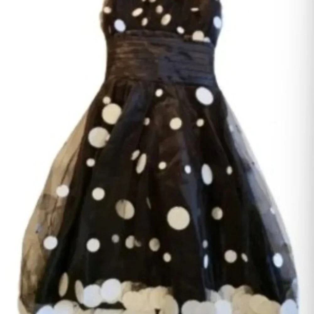 Jazz Child Dance Costume, Black and white, Medium Child